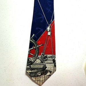 Ralph Lauren Polo Tie Sailing Yacht Boat 57 x 3.75